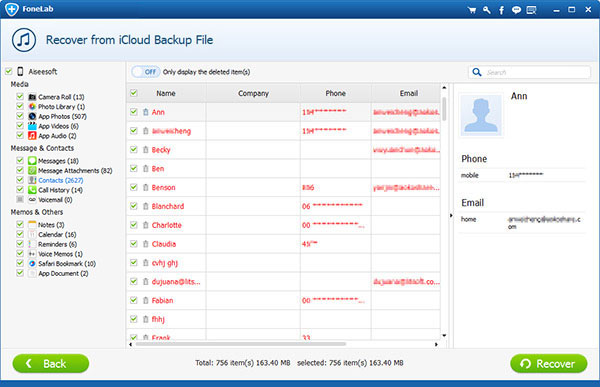 recupero contatti iphone da icloud